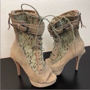 Creative Recreation Beige Lace High School Lace Up Boots